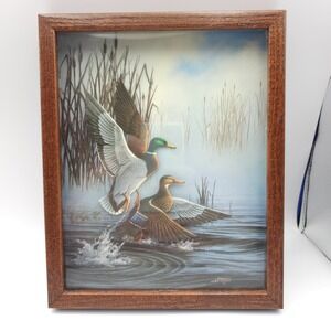 Gary Fenske Ducks Pond Print hand cut paper embellishments by Melinda Martin art